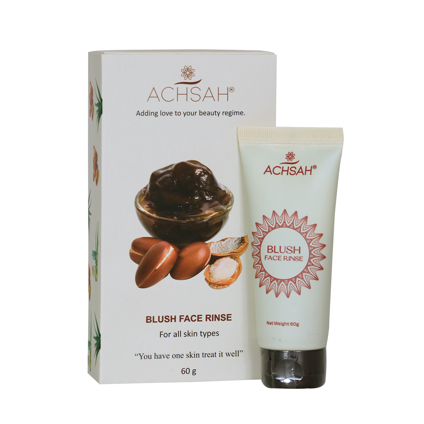 ACHSAH Blush Face Rinse (Face Wash) With Travel Pack