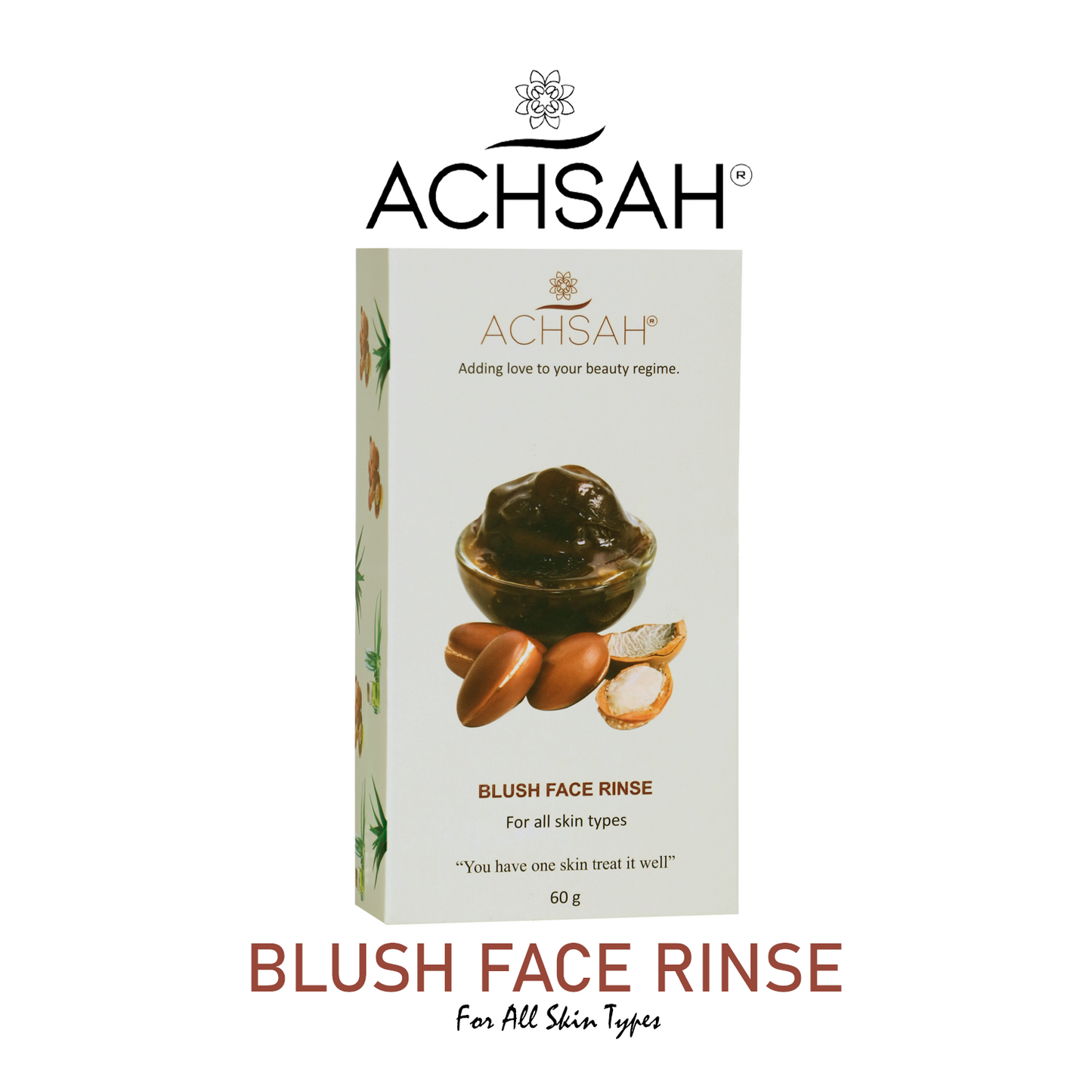 ACHSAH Blush Face Rinse (Face Wash) With Travel Pack
